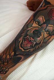 Tatuering mönster för kalv tiger