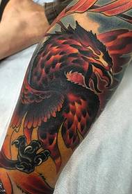 Motif de tatouage aigle feu de veau