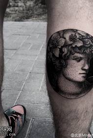 Evropský a americký styl černé a šedé avatar tetování vzor