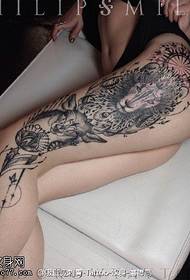 liūto antilopės van Gogo tatuiruotės dizaino grupė