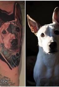 Thigh pet dog tattoo tattoo