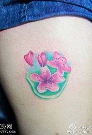 Güzel küçük kiraz çiçeği dövme deseni