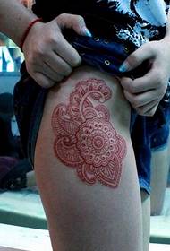 Fashion women's legs personality Indian style totem tattoo picture pictures
