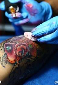 Shank classic red koi tattoo pattern