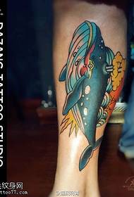 Calf painted whale tattoo ụkpụrụ