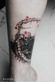 ferocious horror skull tattoo tattoo