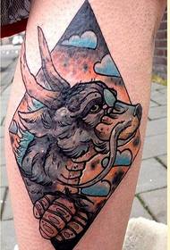 Személyre szabott láb tehén tetoválás minta ajánlott képet