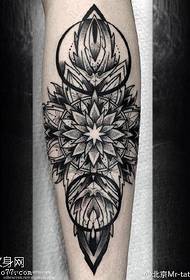 Calf geometric element vanilla tattoo pattern