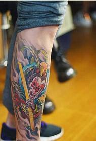 Një ngjyrë e ngjyrave të këmbëve modeli i rekomanduar i tatuazhit Sun Wukong