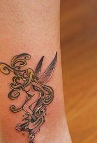 Modello di tatuaggio di elfo acquatico di gambe di personalità per godersi le foto