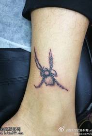 Been Dornrot rout Spider Tattoo Muster