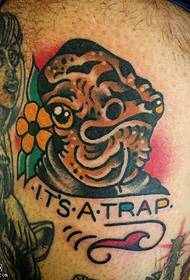 Thigh monster tattoo tattoo