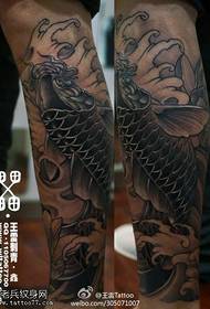 ຮູບແບບ tattoo koi ທີ່ອຸດົມສົມບູນແບບ