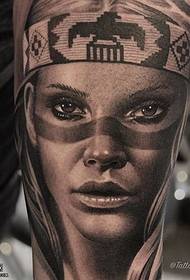 Noha bojovník krásy tetování vzor