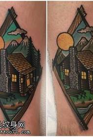 Calf village tattoo pattern