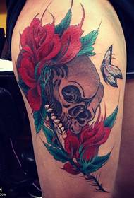 Αντλία τατουάζ floral κρανίο τατουάζ