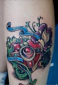 Gambe di moda personalizzate, belle immagini di tatuaggi a colori