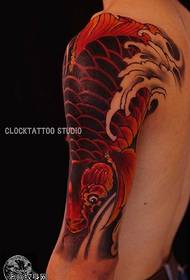 Chinese style traditional koi tattoo pattern