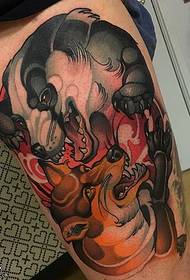 Letoto le letšo panther wolf war tattoo