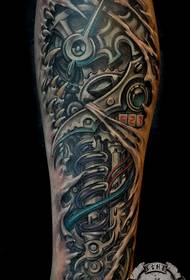 Cool zgodan dominirajući mehanički uzorak tetovaža