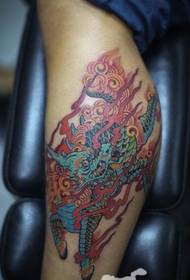 Unicorn tattoo with leg personality