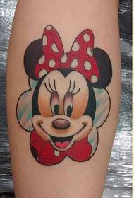 Modes kājas skaistas multfilmas krāsu mickey tetovējuma modeļa bildes