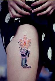 Pye pèsonalite mòd fanm bèl kolore tatoo foto balèn