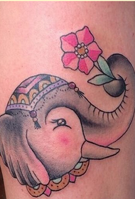 Persoonallisuus jalat muoti väri norsu tatuointi kuva kuva