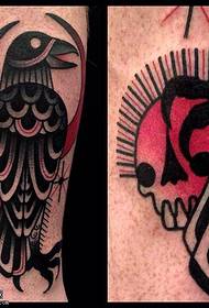 Узорак тетоваже теле сивог папагаја