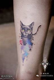 Aquarell Kätzchen Tattoo Muster