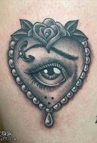 Pearl eye tattoo pattern on the leg