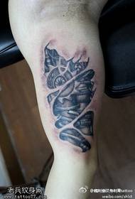 Екоскелетон план метални узорак тетоважа