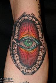 Malované oko zubní tetování vzor