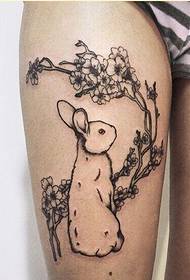 Maschera dell'immagine del tatuaggio del coniglio della gamba di personalità di bellezza