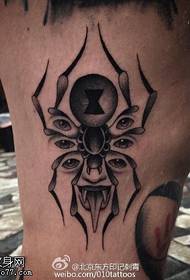 Leg spider tattoo pattern