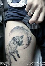 Padrão de tatuagem de tatuagem de lobo de tinta