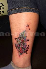 Shank muotiankkuri tatuointi