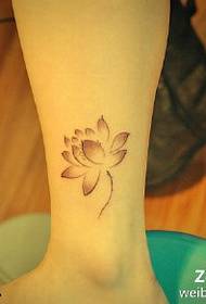 Pató de tatuatge de lotus d'estil tradicional xinès