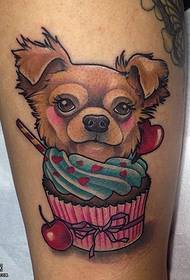 Uewerschenkel Glace Hond Tattoo Muster