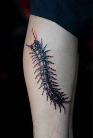 Moda gamba personalizzata, bellissimo modello di tatuaggio teschio