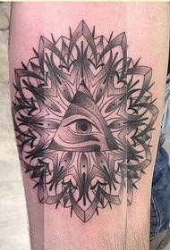 Bellissima personalità delle gambe, van Gogh, occhio degli dei, foto del tatuaggio