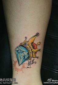 Mooi kroonjuweel tattoo-patroon