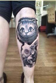 Mados kojos gražios zuikio katės tatuiruotės modelio nuotraukos