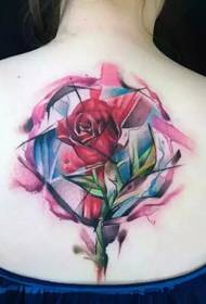 eng Rei vu léiwe Splash Aquarell Tattooen