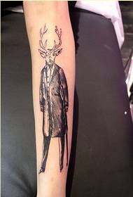 Persoonlijkheid benen mode goed uitziende Mr. Tattoo tattoo-foto's