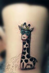 Disinn tat-tatwaġġ klassiku eleganti Giraffe