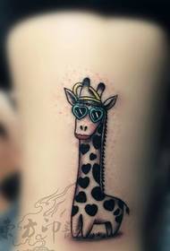 Stylish classic giraffe tattoo pattern