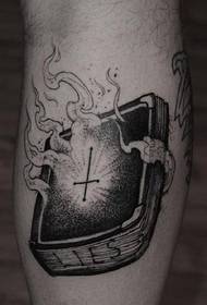 Modello di tatuaggio bibbia che brucia
