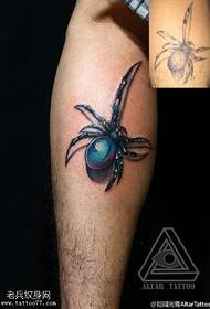 Realistyczny trójwymiarowy wzór tatuażu pająka