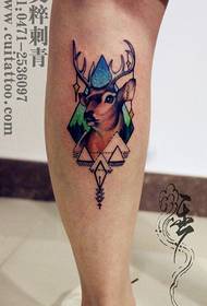 Mhuru geometric element deer tattoo maitiro